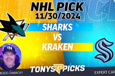 San Jose Sharks vs Seattle Kraken 11/30/24 NHL Pick Explained