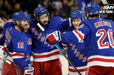 Peter Laviolette, Mika Zibanejad, and Chris Kreider assess the Rangers' 4-3 win.