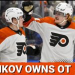 Philadelphia Flyers win again on a Michkov OT goal.; How do he and other Flyers stack up in the NHL?