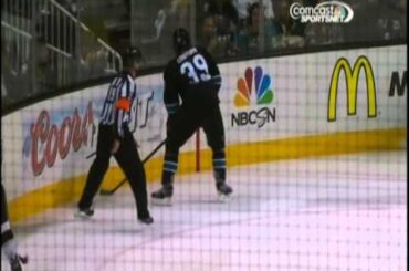 Mike Richards spears Logan Couture