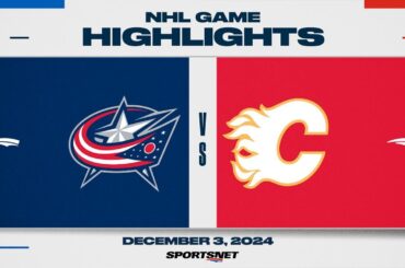 NHL Highlights | Blue Jackets vs. Flames - December 3, 2024