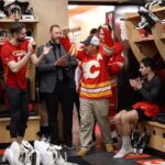 Guy Gaudreau gets the game puck after an emotional victory