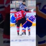 Islanders D #28 Alex Romanov gets nailed then on next shift nails #86 Jack Hughes