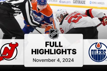 NHL Highlights | Devils vs. Oilers | November 04, 2024