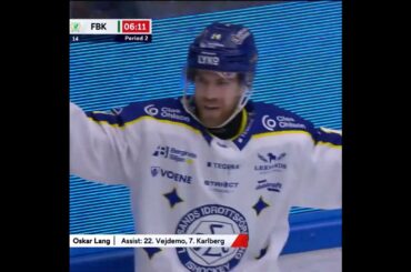 Oskar Lang mål mot Färjestad