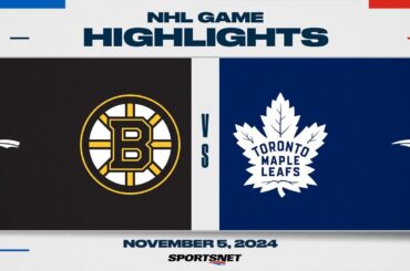 NHL Highlights | Bruins vs. Maple Leafs - November 5, 2024