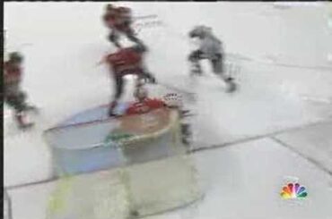 Nicklas Backstrom Scores an Own Goal - Mar 9 08 - Pens/Caps