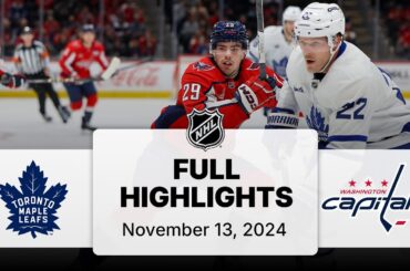 NHL Highlights | Maple Leafs vs. Capitals | November 13, 2024