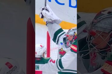 Wild G #32 Filip Gustavsson scores a goalie goal. lol.