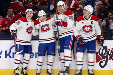 Caufield Scores 13th in Columbus, a Nod to Johnny Hockey