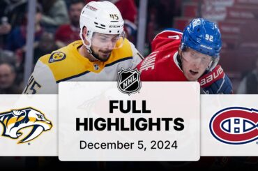 NHL Highlights | Predators vs. Canadiens | December 05, 2024