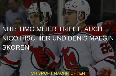 NHL: Timo Meier trifft, auch Nico Hischier und Denis Malgin skoren
