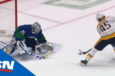 Matt Duchene Dekes Out Thatcher Demko On Breakaway