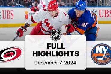 NHL Highlights | Hurricanes vs. Islanders - December 7, 2024