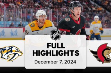 NHL Highlights | Predators vs. Senators - December 7, 2024