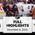 NHL Highlights | Islanders vs. Senators | December 08, 2024