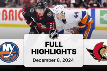 NHL Highlights | Islanders vs. Senators | December 08, 2024