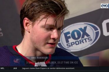 Eric Robinson on development: 'Just keep trying to progress' | BLUE JACKETS-CANADIENS POSTGAME