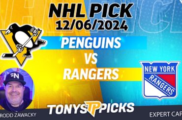 Pittsburgh Penguins vs New York Rangers 12/6/24 NHL Pick to Bet