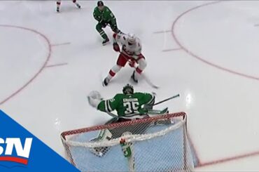 Nino Niederreiter Makes Quick Move To Beat Anton Khudobin On The Breakaway