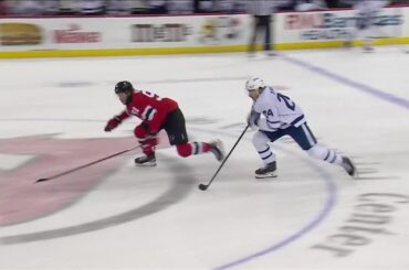 Pontus Holmberg scores a shorthanded goal against the New Jersey Devils