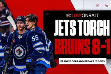 Jets’ power play heats up in 8-1 rout of Bruins