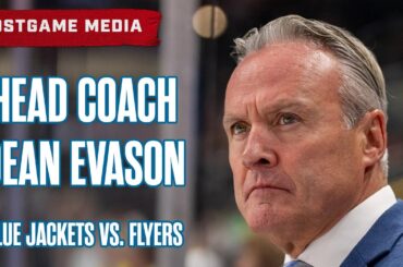 Head Coach Dean Evason, Blue Jackets vs. Flyers | Postgame Media