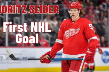 Moritz Seider #53 (Detroit Red Wings) first NHL goal Nov 6, 2021
