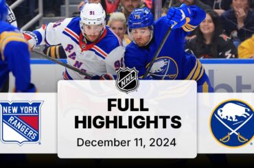 NHL Highlights | Rangers vs. Sabres | December 11, 2024