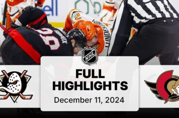 NHL Highlights | Ducks vs. Senators | December 11, 2024