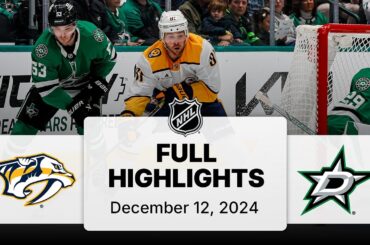NHL Highlights | Predators vs. Stars | December 12, 2024