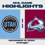 NHL Highlights | Utah HC vs. Avalanche - December 12, 2024