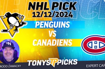 Pittsburgh Penguins vs Montreal Canadiens 12/12/24 NHL Pick to Wager