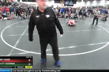 97 Lbs Cons. Round 2 - Crosby Yoder, IA Vs Bradley Lazzerini, OK 5a1a