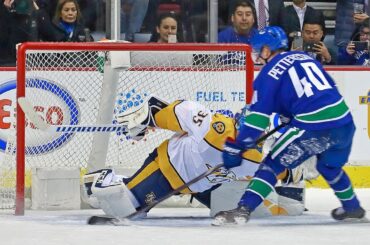 Elias Pettersson shows off filthy moves to score penalty shot on Rinne