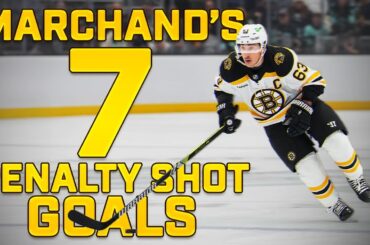 SEVEN penalty shot goals 🚨 Marchand ties NHL record 🥇