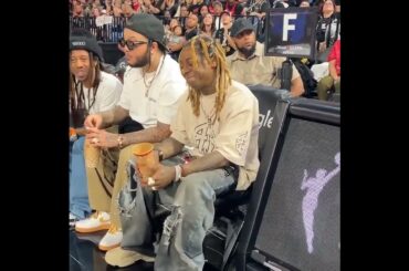 LIL WAYNE courtside for the Aces vs. the Wings 🔥 #shorts