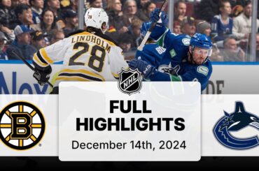 NHL Highlights | Bruins vs. Canucks - December 14, 2024