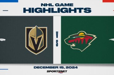 NHL Highlights | Golden Knights vs. Wild - December 15, 2024