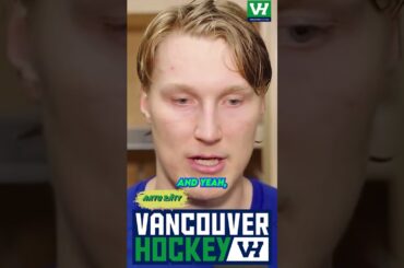 Canucks prospect Aatu Räty explains his first goal of the preseason