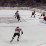 Timo Meier scores a goal against the Florida Panthers