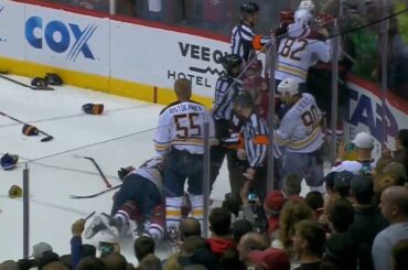 Sabres vs Coyotes line brawl | 01/18/2016 [HD]