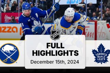 NHL Highlights | Sabres vs. Maple Leafs | December 15, 2024