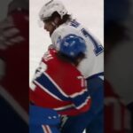 Arber Xhekaj drops the gloves with Pat Maroon.