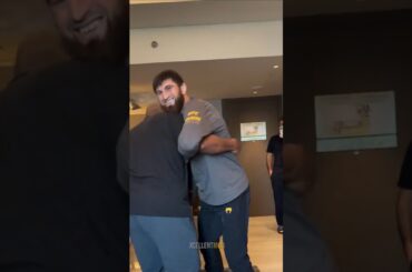 Daniel Cormier wrestling with Magomed Ankalaev ahead of UFC 308