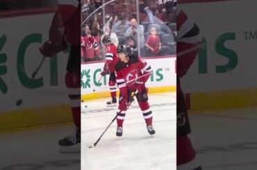 NJ Devils Simon Nemec During Warmups 10/2 vs. Islanders #njdevils #short #shortvideo #shorts