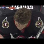 Tim Stutzle Takes A Shot To The Eye - Heads Off With The Trainer