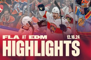 STANLEY CUP FINAL REMATCH | Panthers at Oilers Highlights | 12.16.24