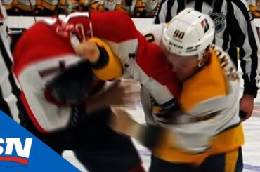 Former Senators Borowiecki & Foligno Drop The Gloves In Heavyweight Match