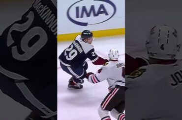 MacKinnon DOGGS the defense 🐶💨